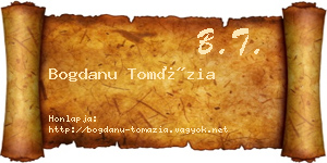 Bogdanu Tomázia névjegykártya